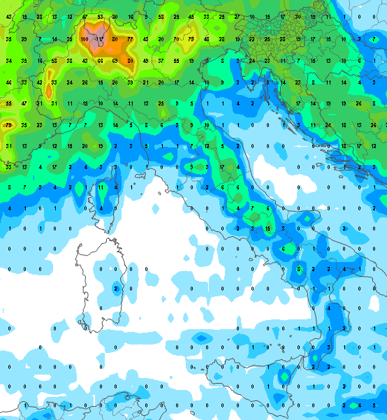 Peggioramento del tempo al Nord Italia