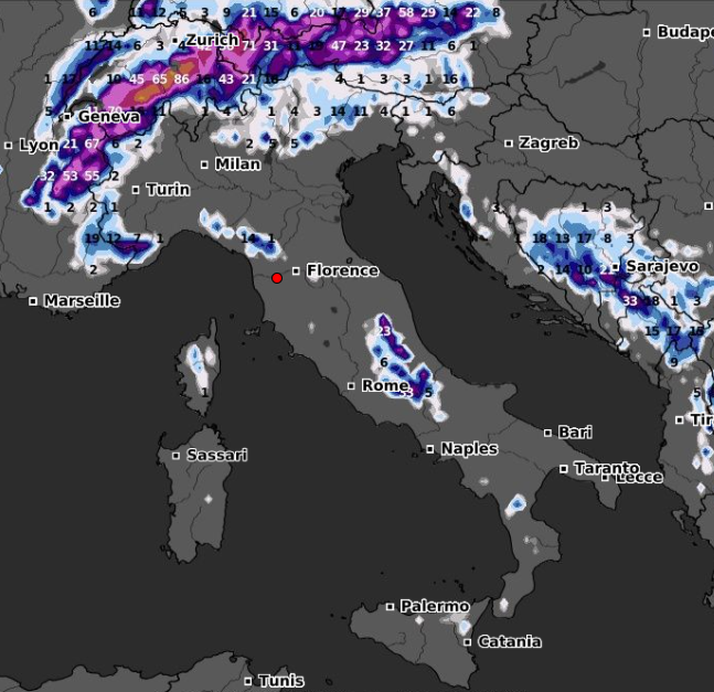 Ondata di freddo in corso sull'Italia